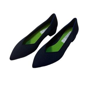 Rothy’s Blue-Toned The High Point Pointed-Toe Block Heels Size 8